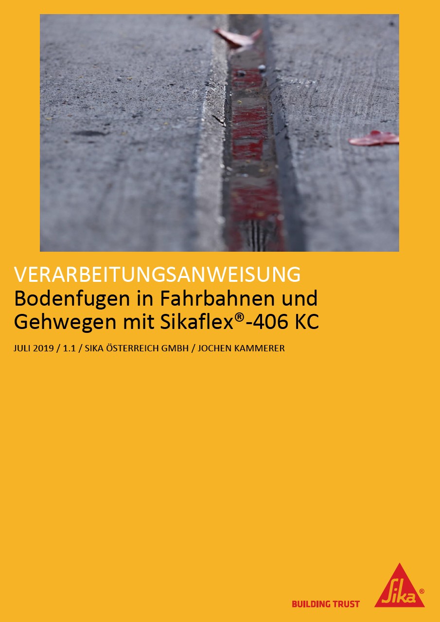 Bodenfugen in Fahrbahnen und Gehwegen mit Sikaflex-406 KC