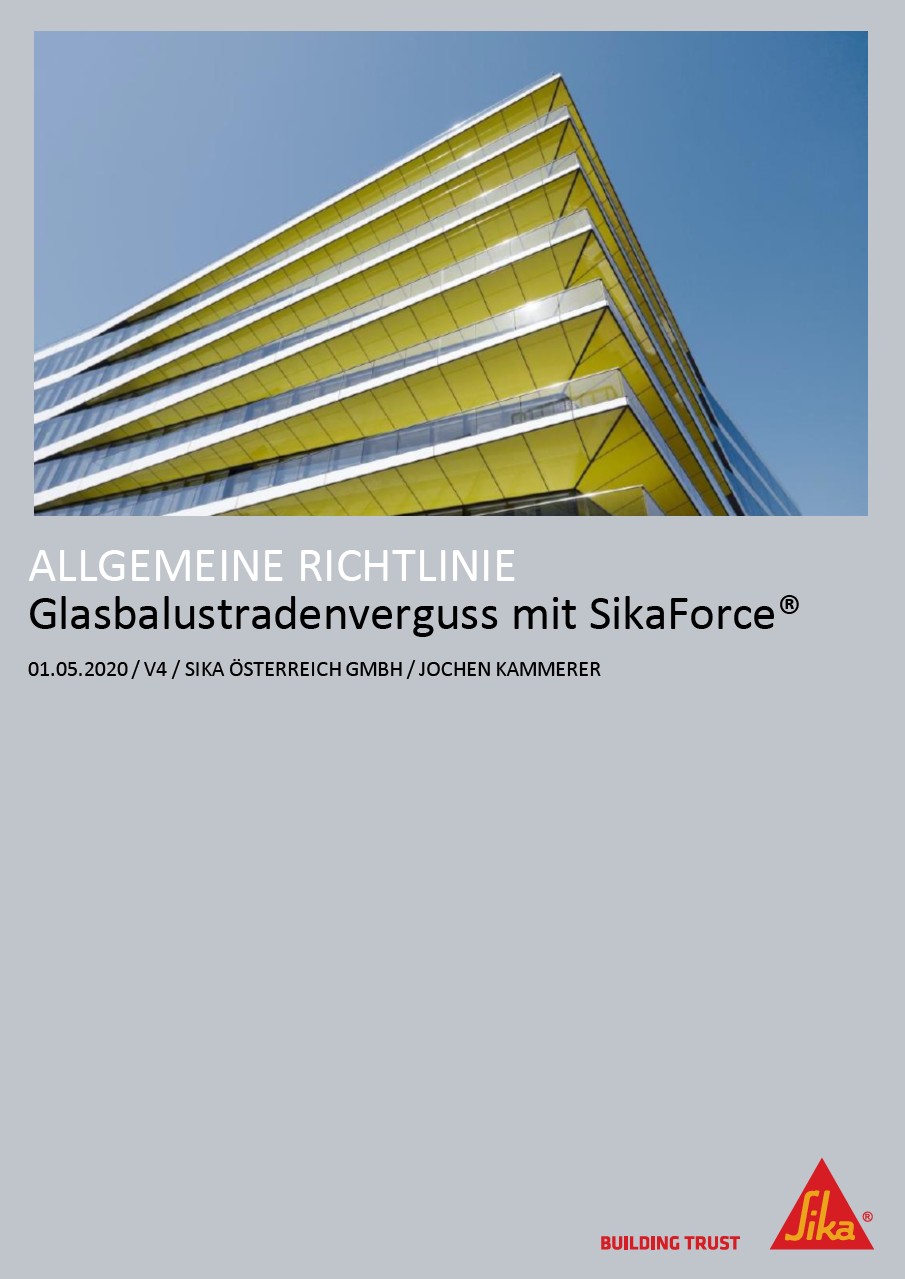 Glasbalustradenverguss mit SikaForce