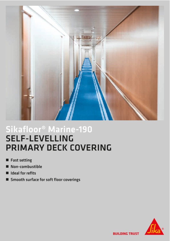Sikafloor® Marine-190 - Self-LevellingPrimary Deck Covering